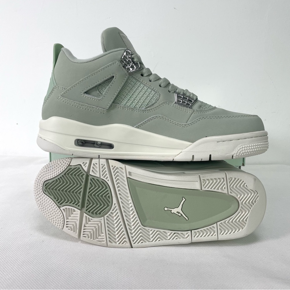 Brand New Retro 4 Seafoam Sail -Men’s Trainers Sneakers - Picture 7 of 8